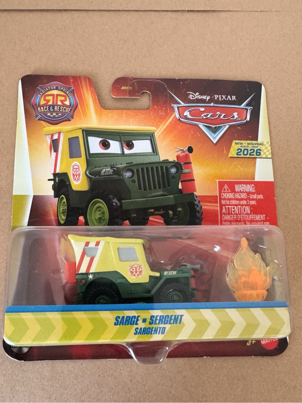 Disney Pixar Cars Race & Rescue Sarge Mattel New In Package Sealed Diecast